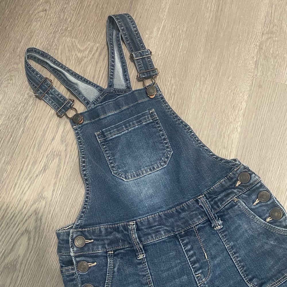 SO Girls Denim Overalls Size 8 - Picture 3 of 5